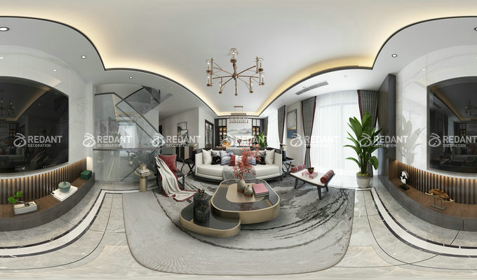 红蚂蚁装饰新中式风格案例分享-玫瑰园